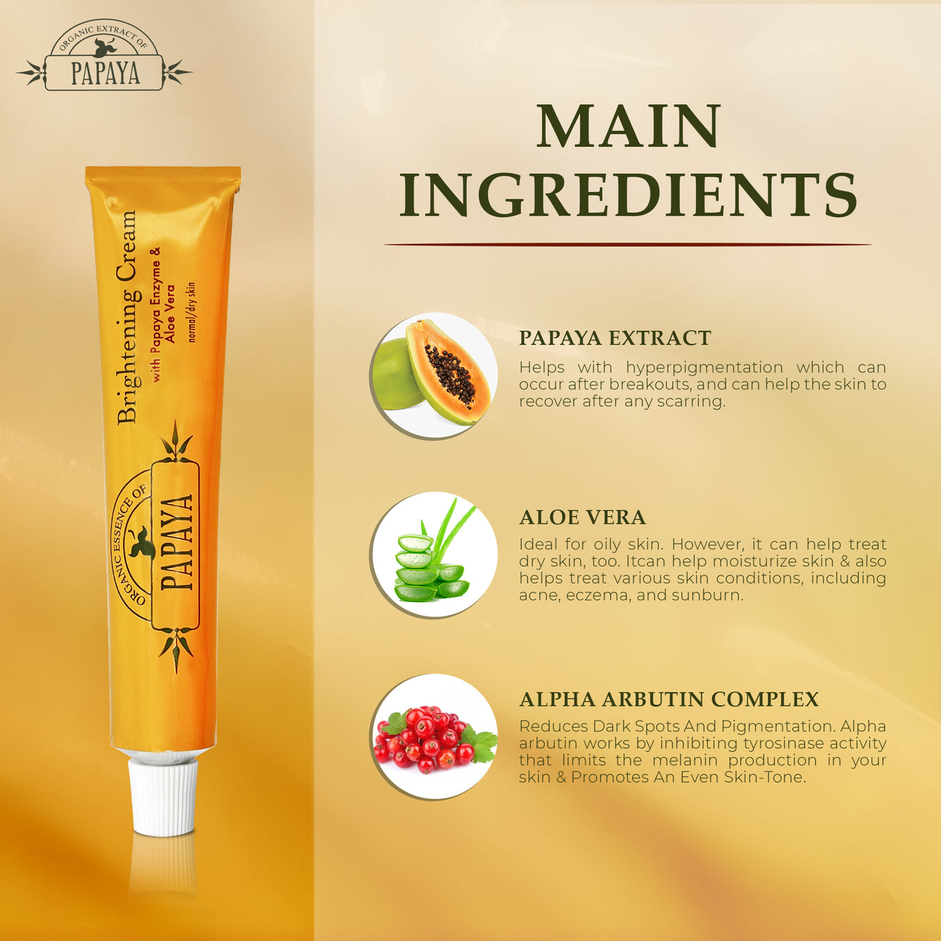 Organic Essence of Papaya cream tube 50ML