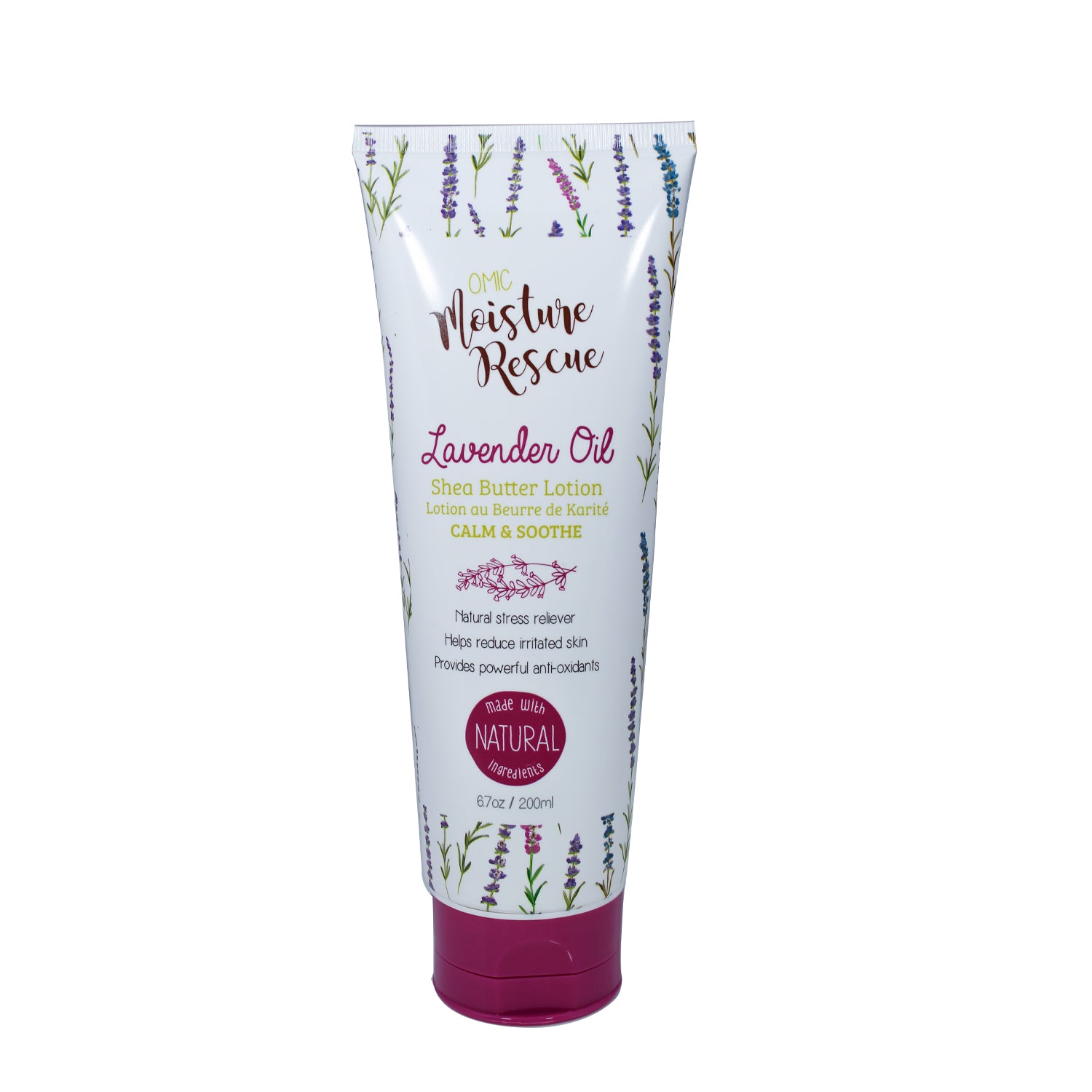 Omic Moisture Rescue Shea Butter Lotion w/ Lavender Oil 200ml Tube