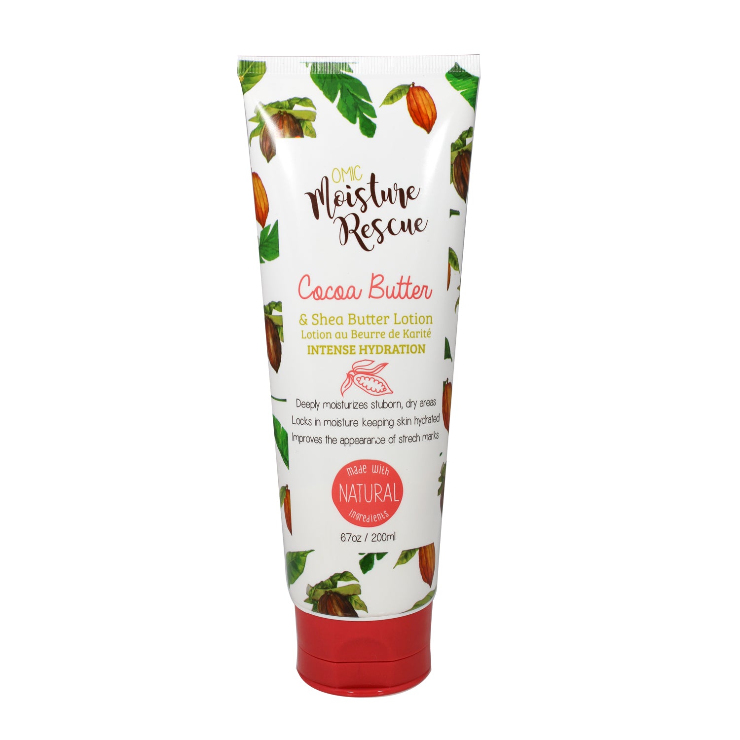 Omic Moisture Rescue Shea Butter Lotion  w/ Cocoa & Shea Butter 200ml Tube