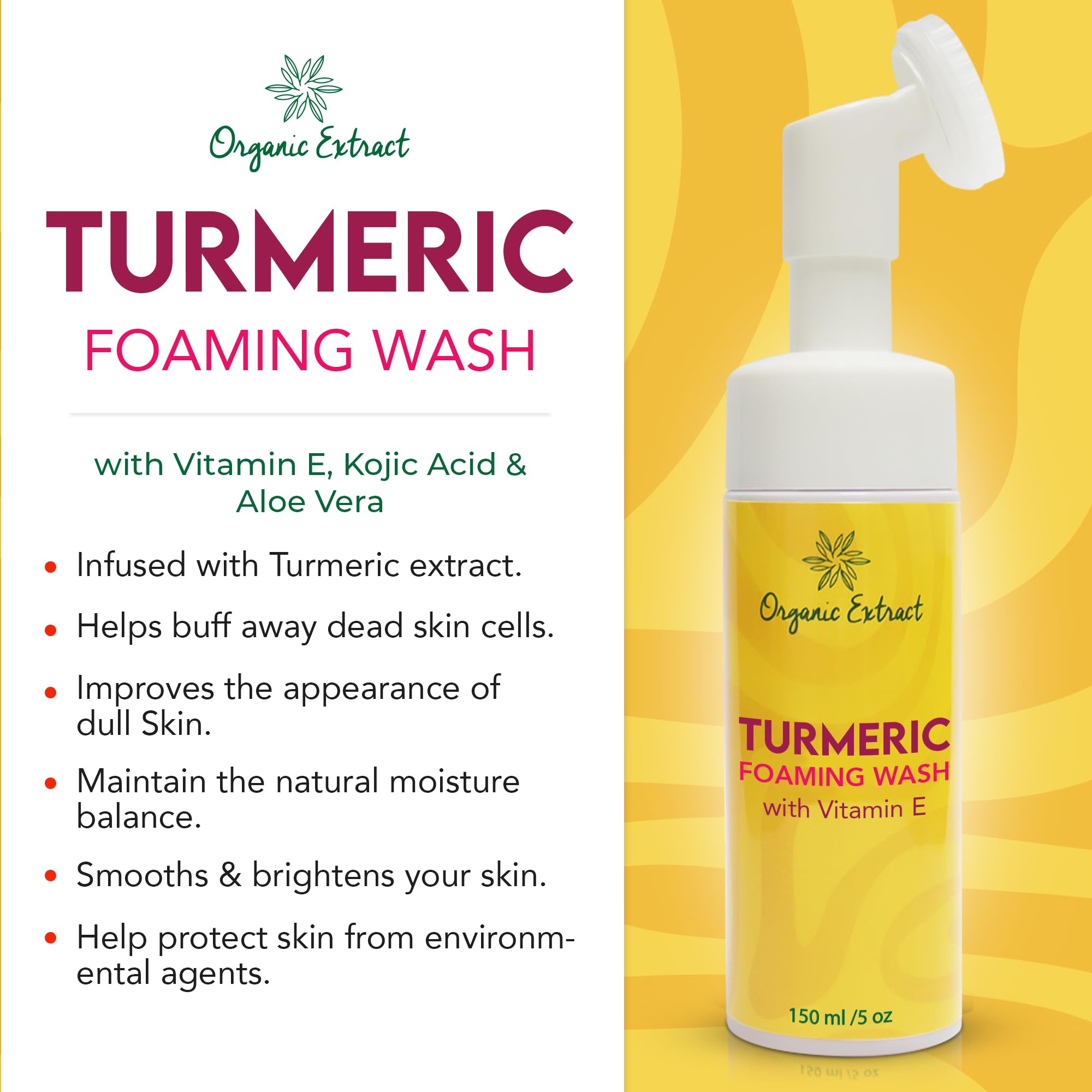 Organic Extract Turmeric Foaming Cleanser 150ml