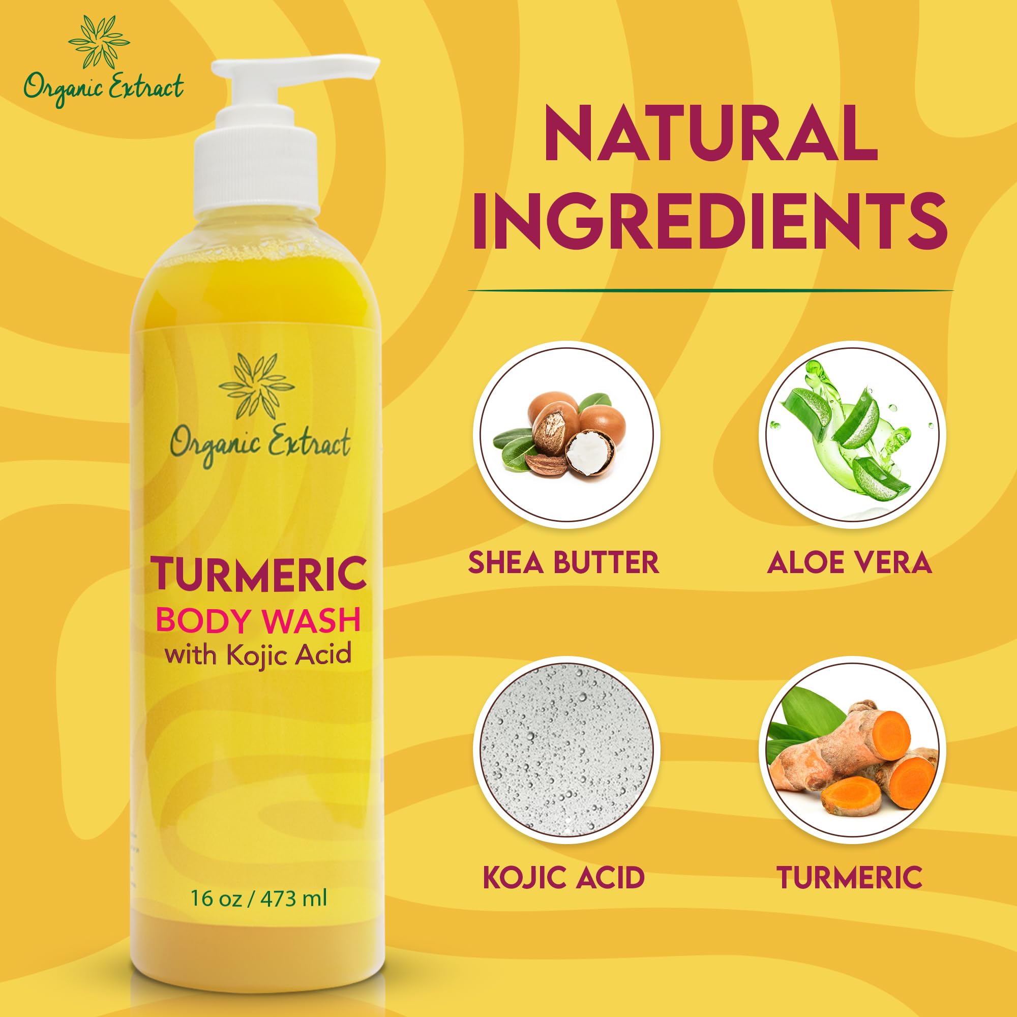 Organic Extract Turmeric Body Wash 16oz