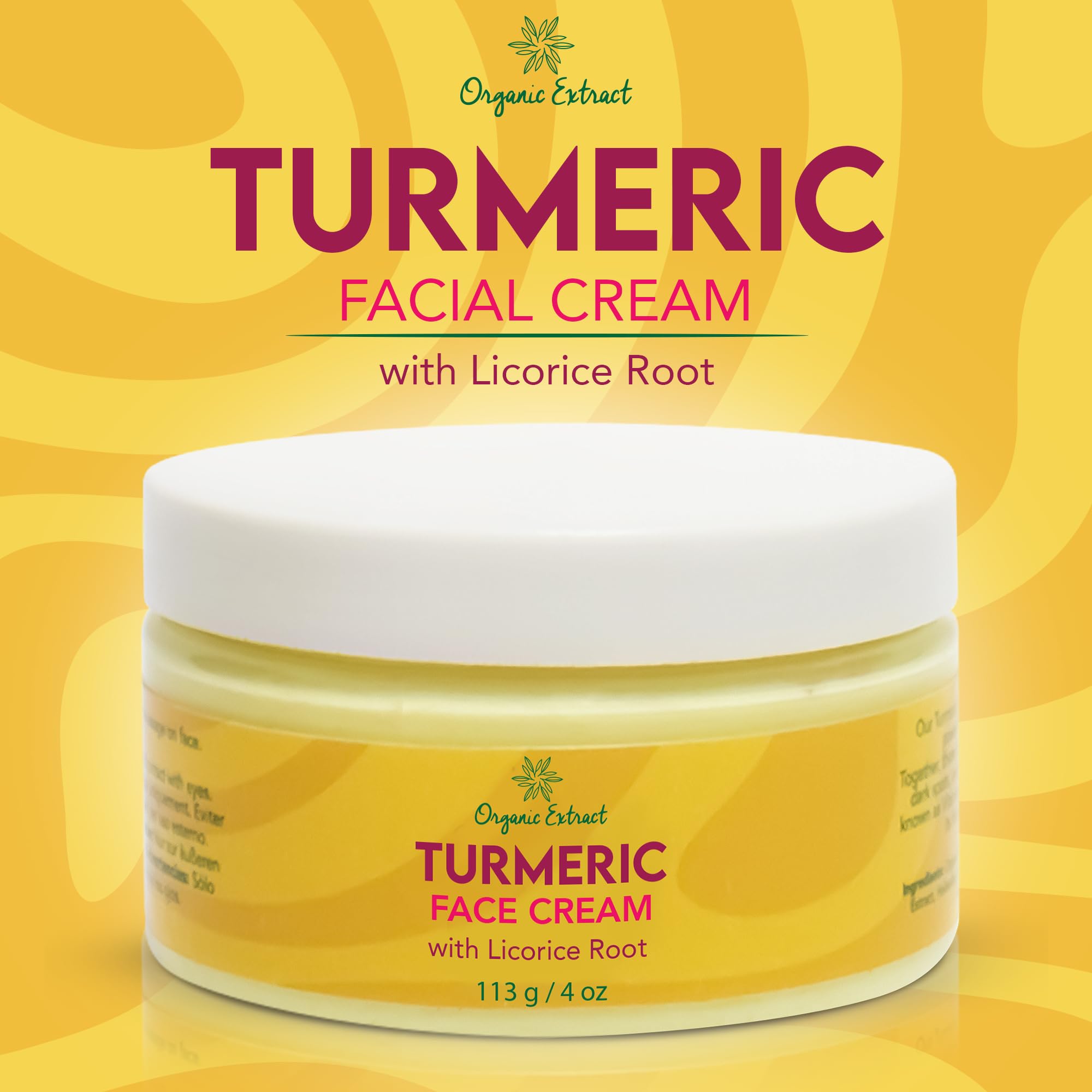 Organic Extract Turmeric Face Cream Jar 4oz