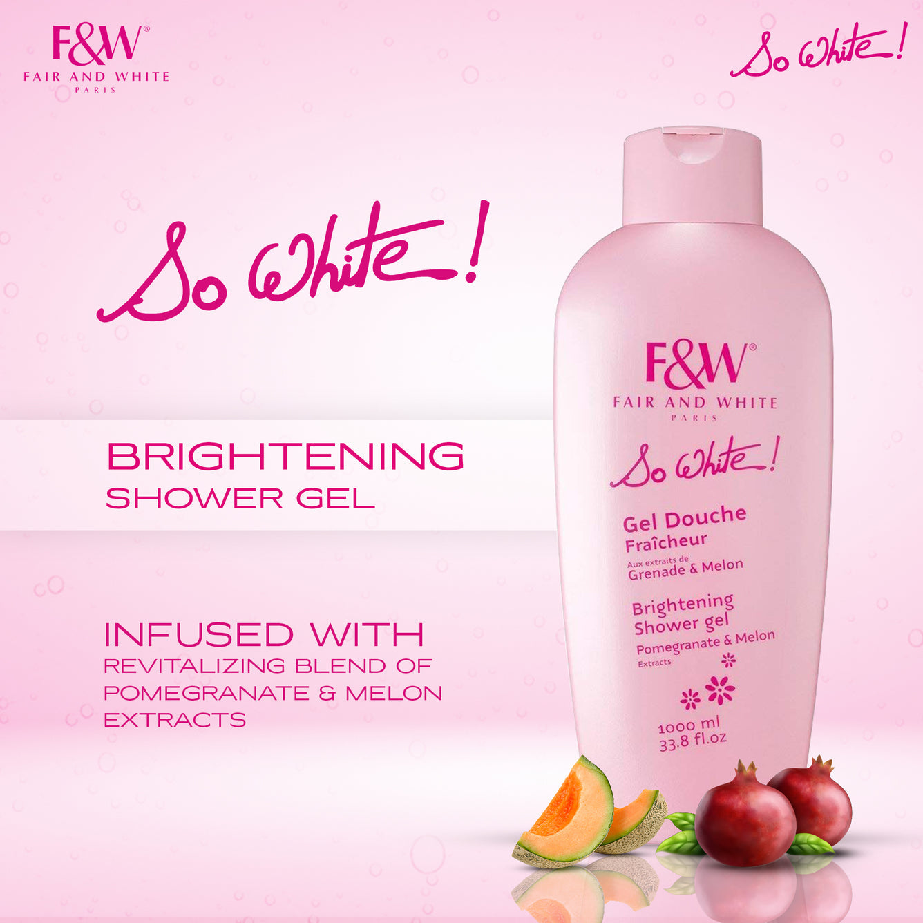 F&W So White! Shower Gel 1000ml