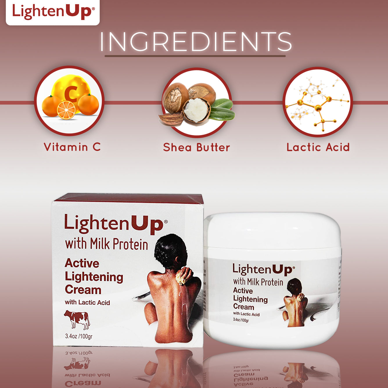Lighten Up Milk  Active Lightening Cream  100 ML