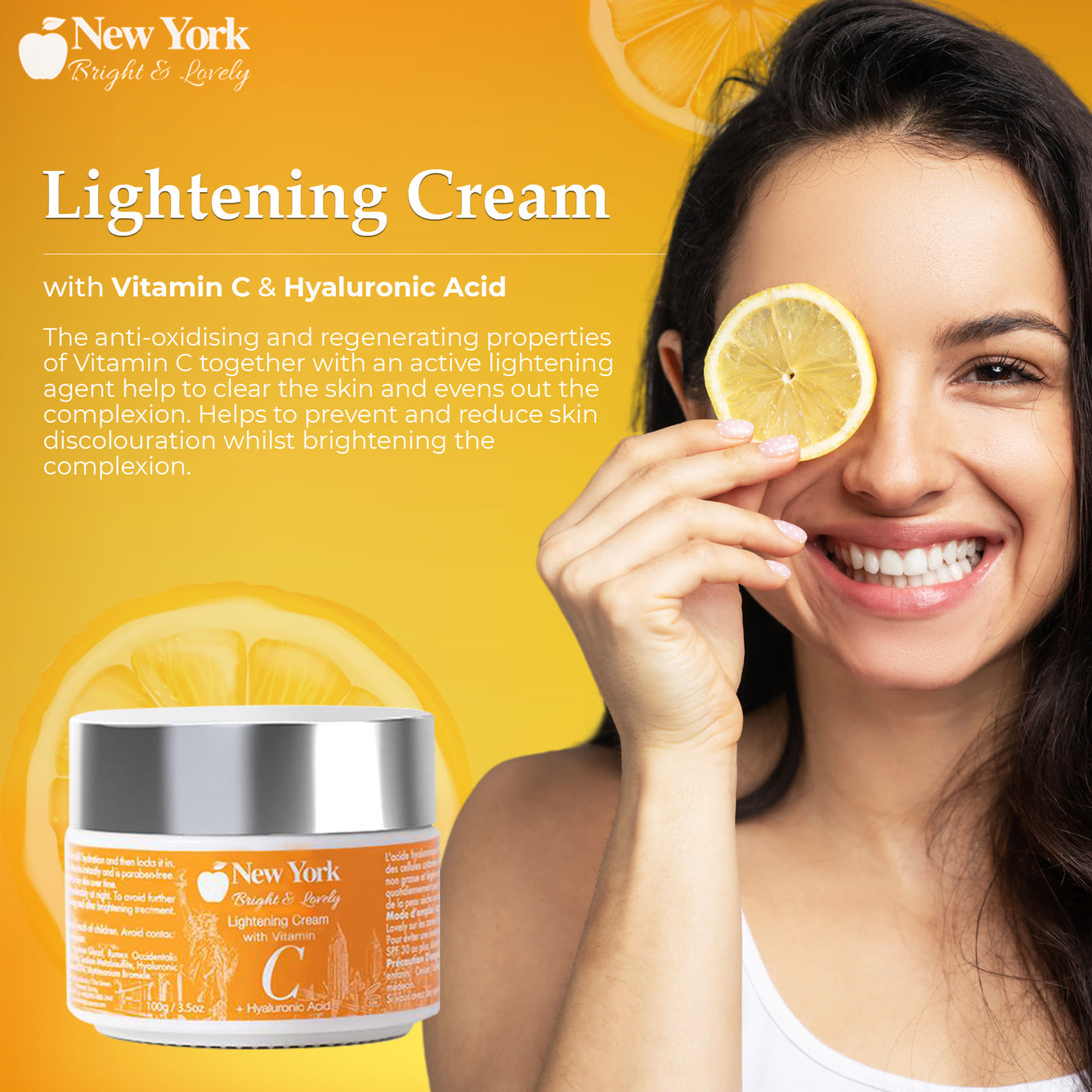 New York Bright & Lovely Active Lightening Cream Jar 100 ML