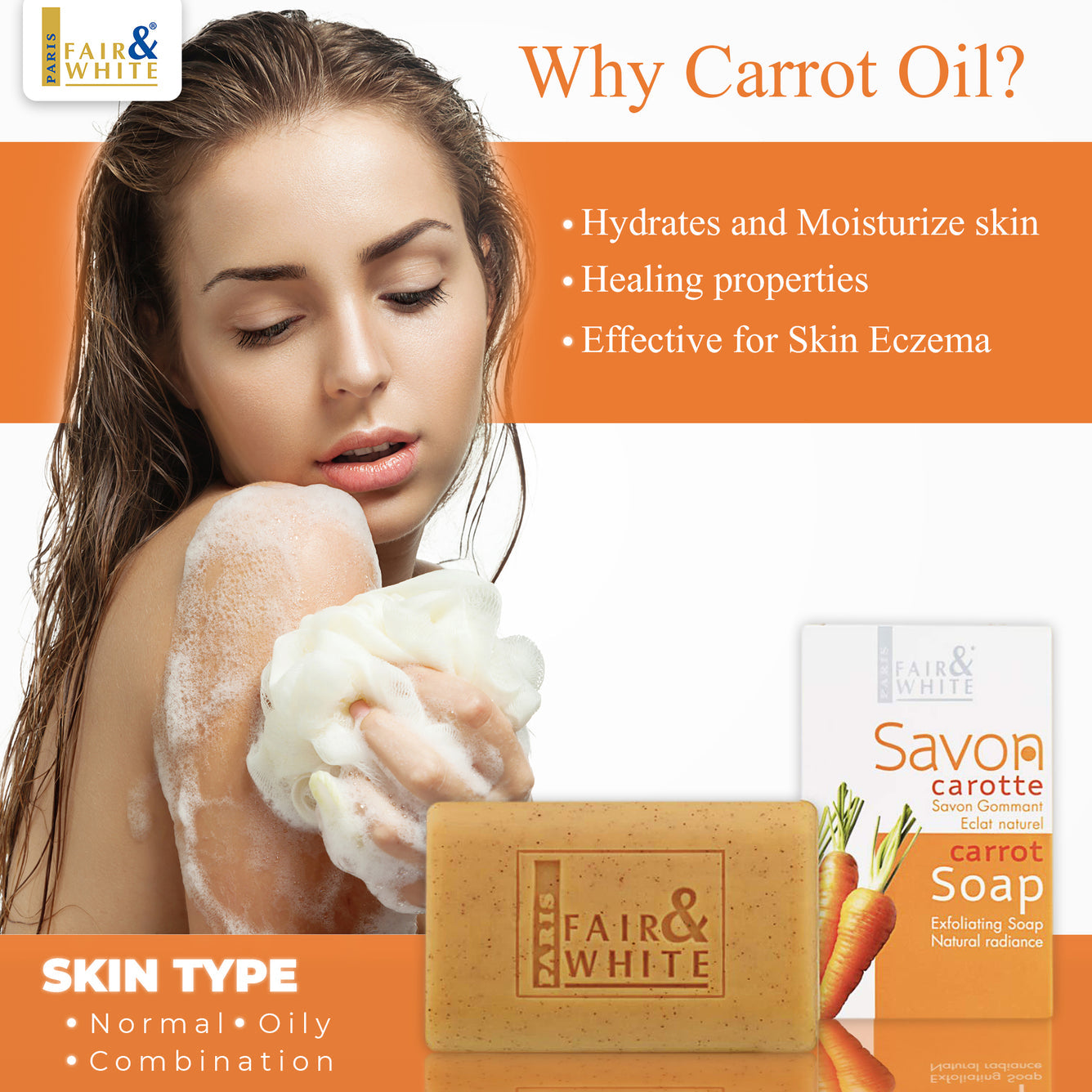 F&W Original Carrot Exfoliating Soap 200g