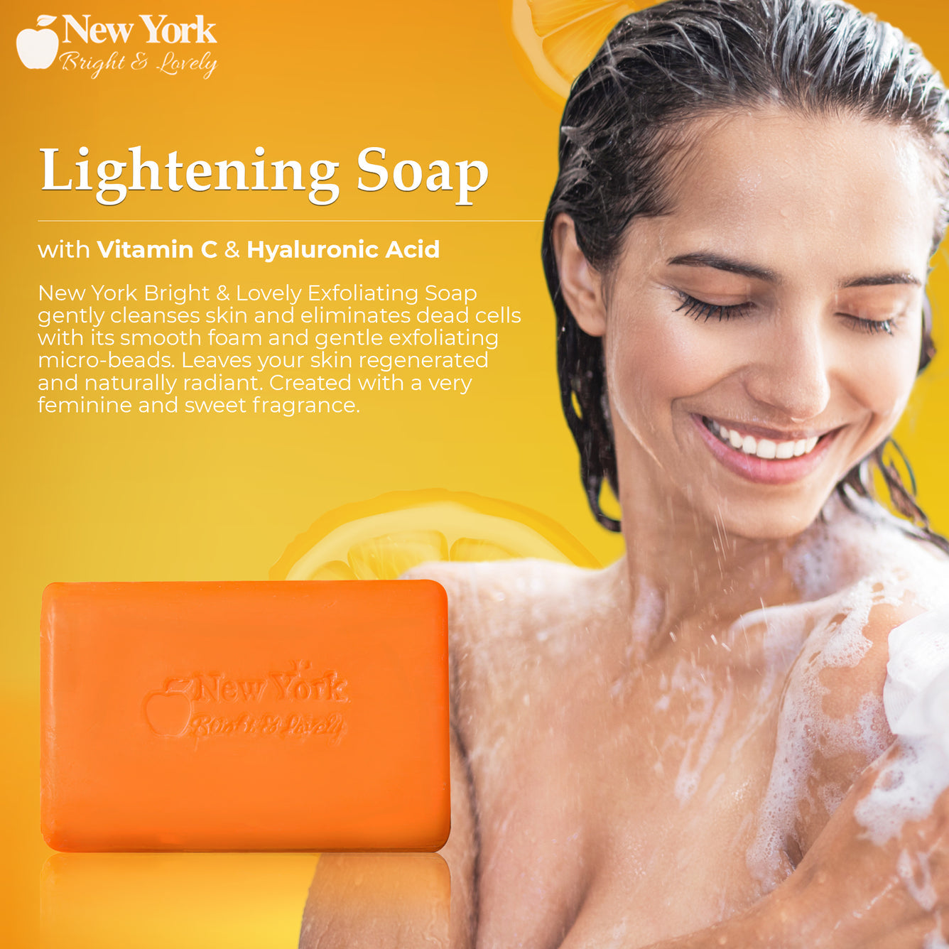 New York Bright & Lovely Beauty Soap w/Vit C 200g