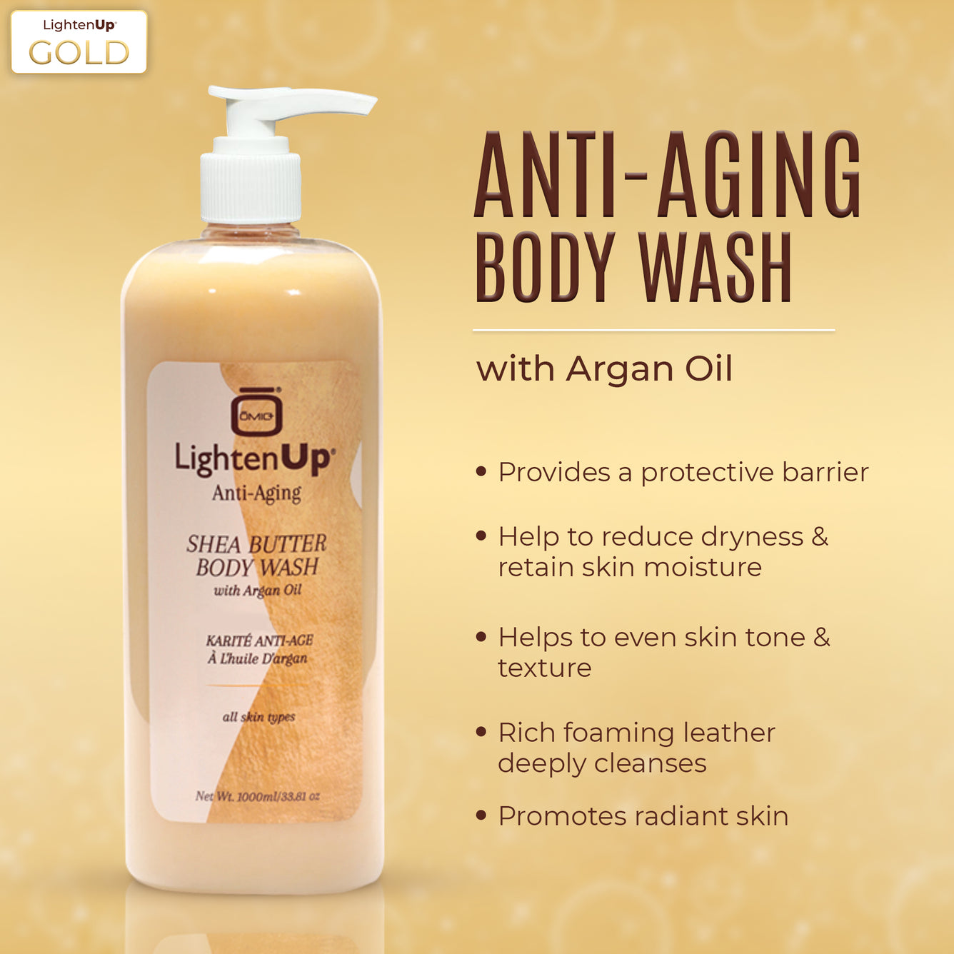 LightenUP GOLD  Anti-Aging shower gel 1000ml