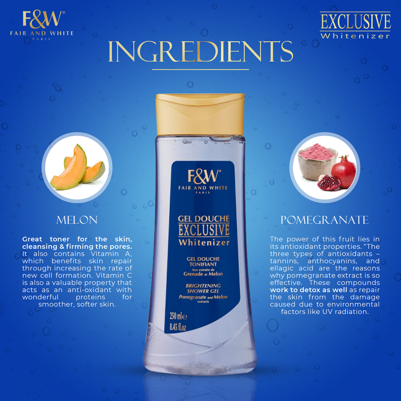 F&W Exclusive Whitenizer Shower Gel 250ML