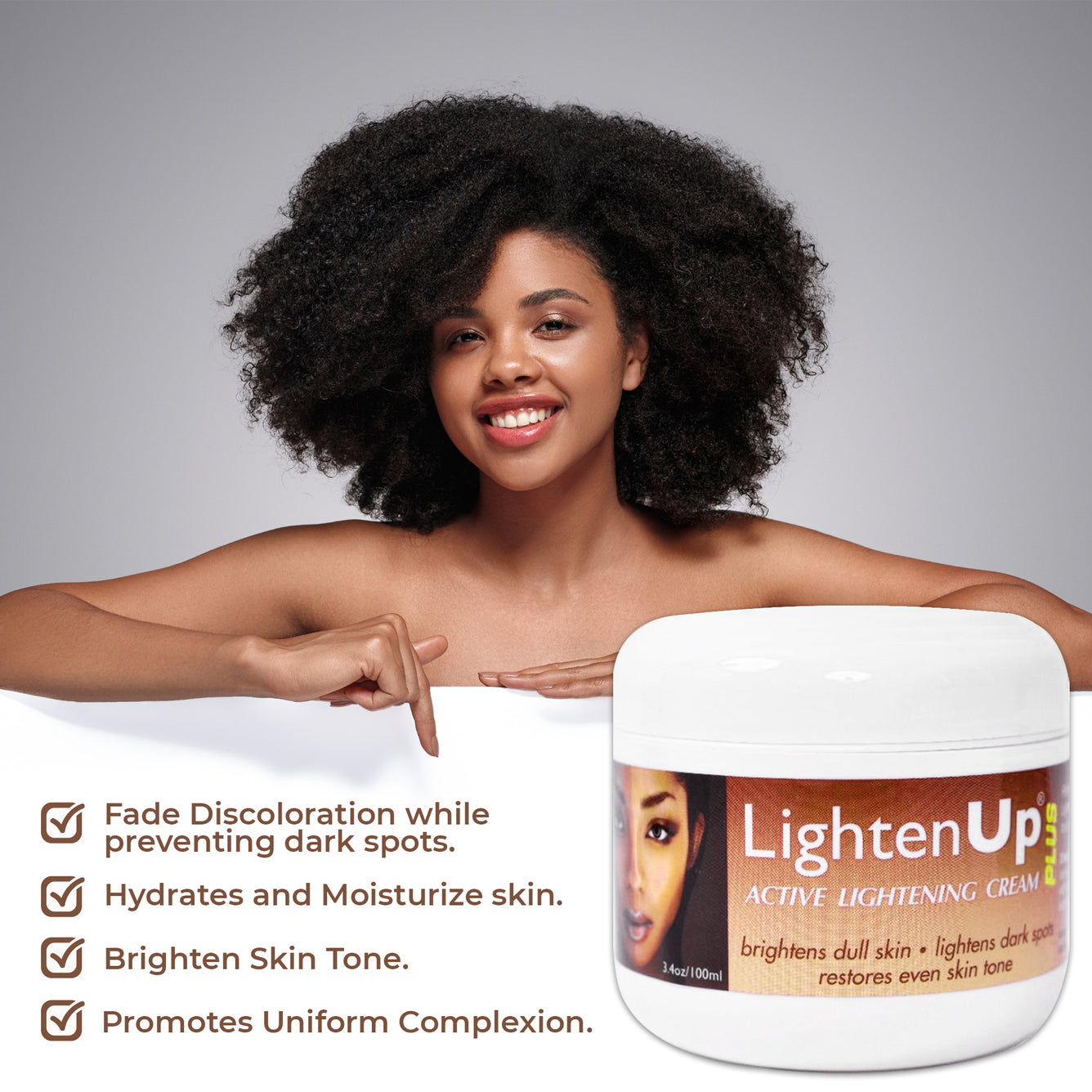 Lighten Up  PLUS Active Lightening Cream  100 ML