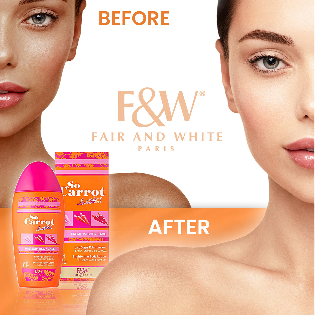 F&W So Carrot Brightening Lotion With carrot Oil 500ml