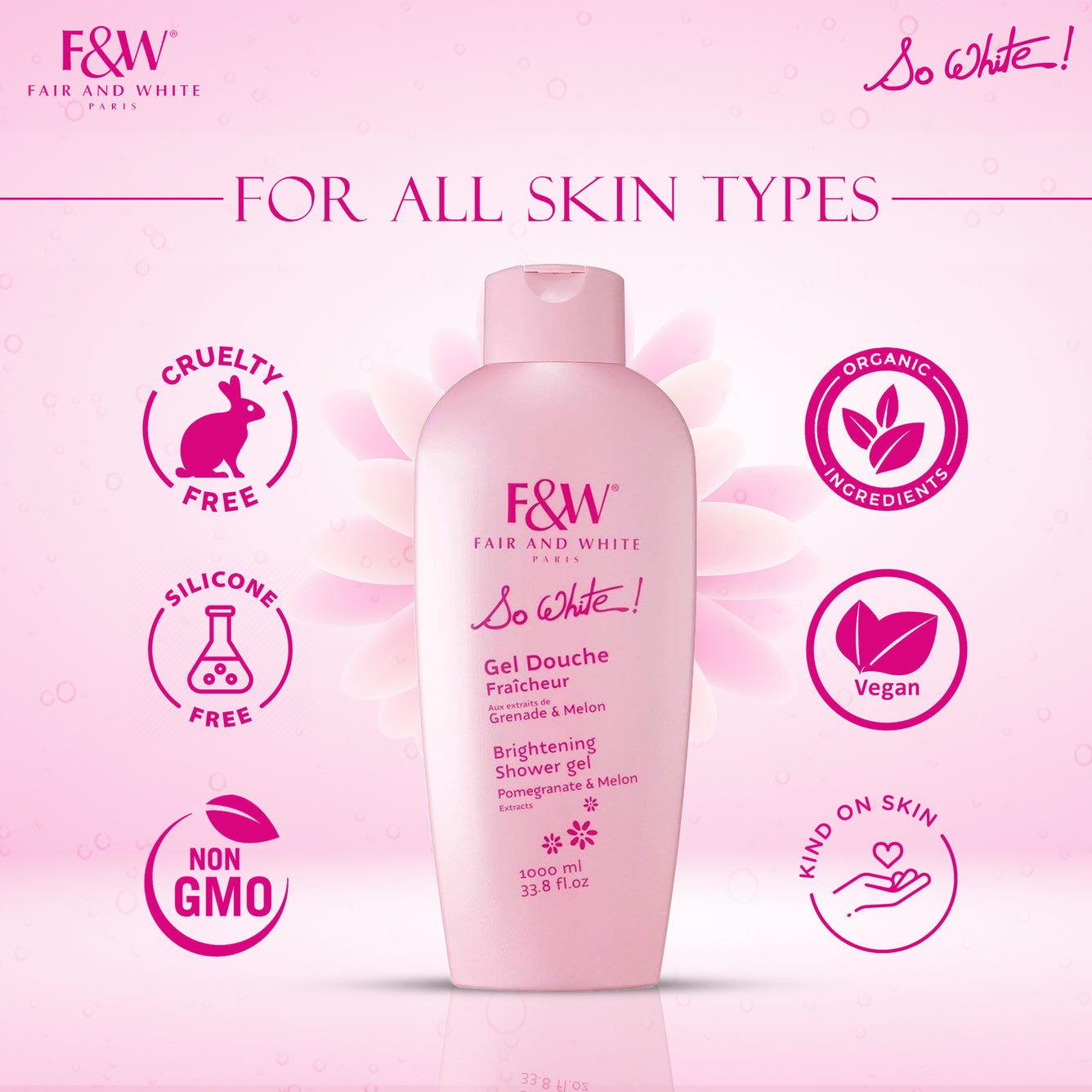 F&W So White! Shower Gel 1000ml