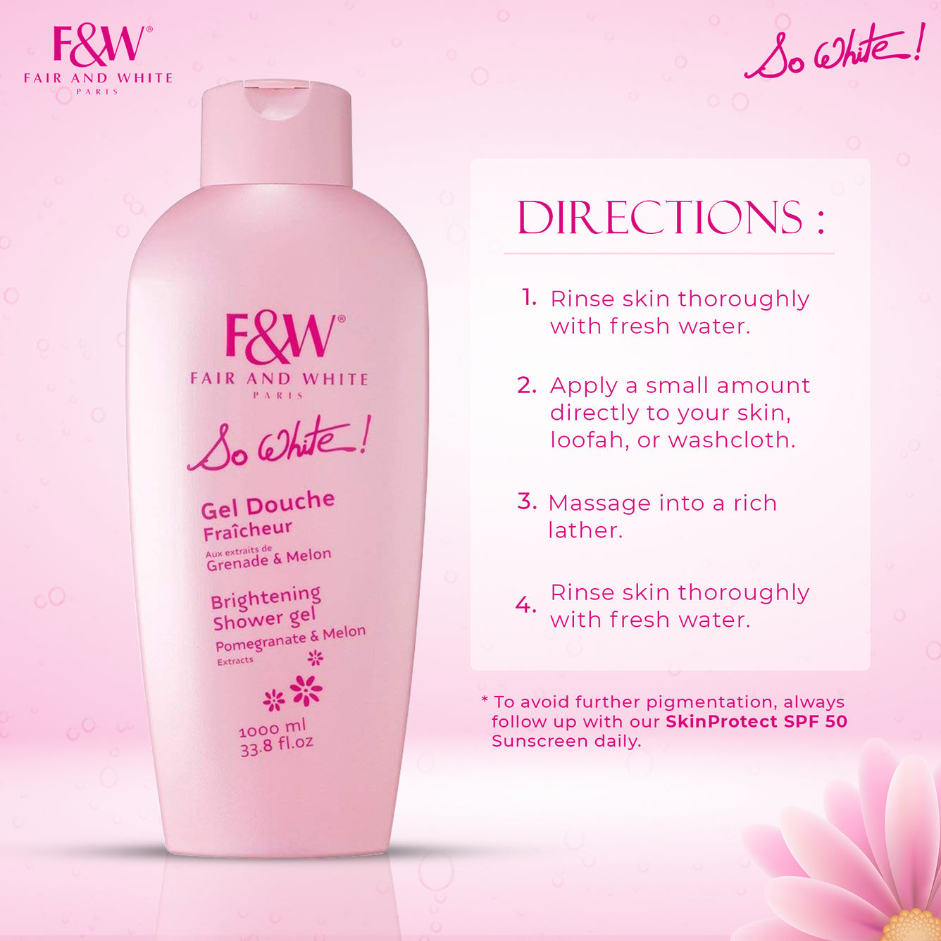 F&W So White! Shower Gel 1000ml