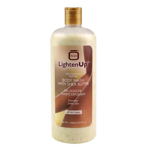 LightenUp  PLUS Exfoliating papaya  Body Wash with Shea Butter 1000ml