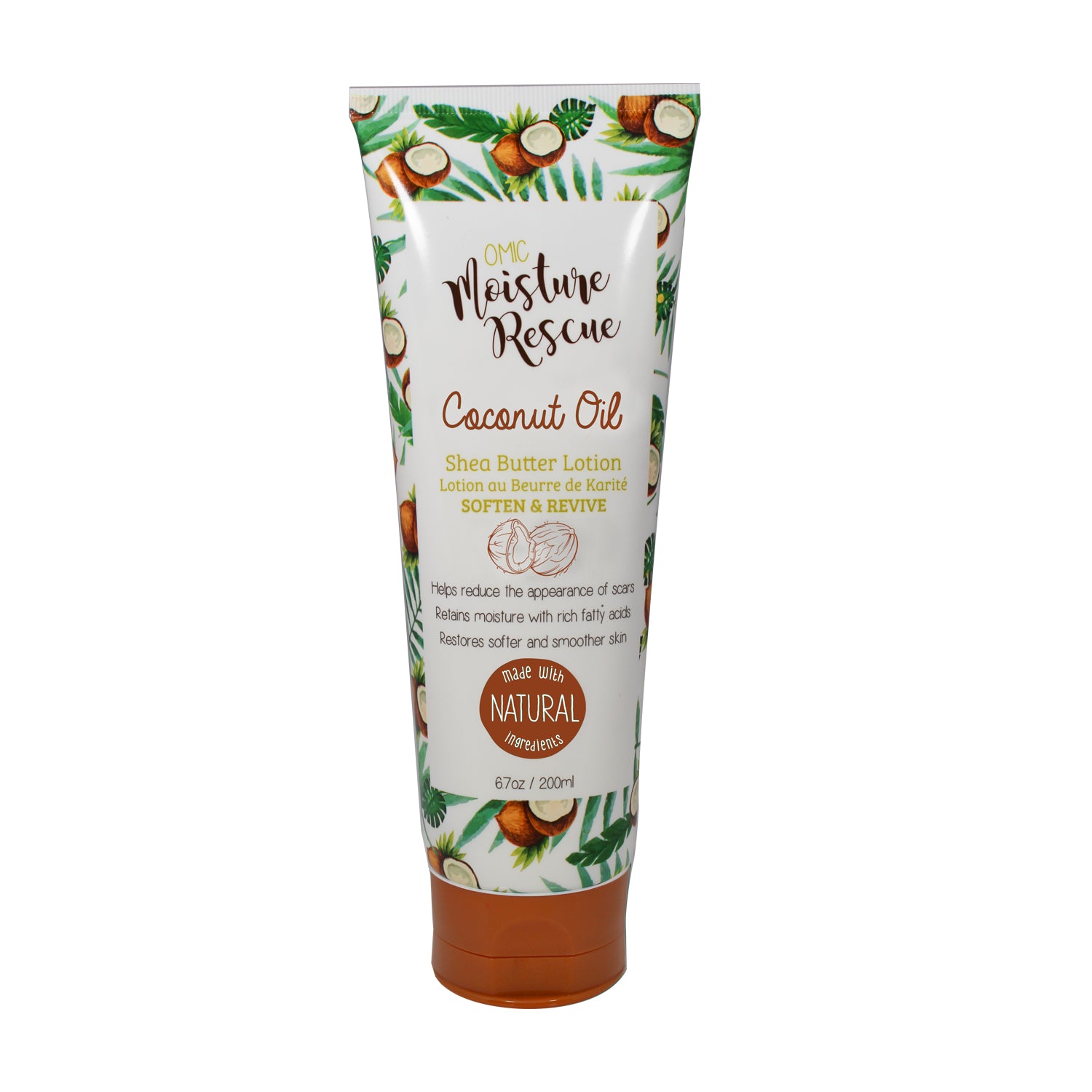 Omic Moisture Rescue Shea Butter Lotion  w/ Coconut Oil 200ml Tube