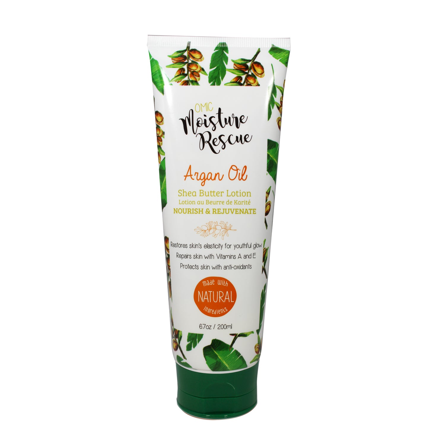 Omic Moisture Rescue Shea Butter Lotion w/ Argan Oil 200ml Tube