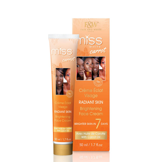 Fair and White Miss White Carrot Brightening Face Cream - 1.7 Fl oz / 50 ml, whit Carrot Oil