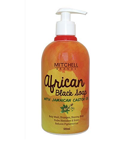 African Liquid Black Soap with Jamaican Castor Oil 500ml