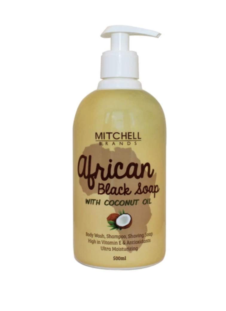 African Liquid Black Soap with Coconut Oil 500ml